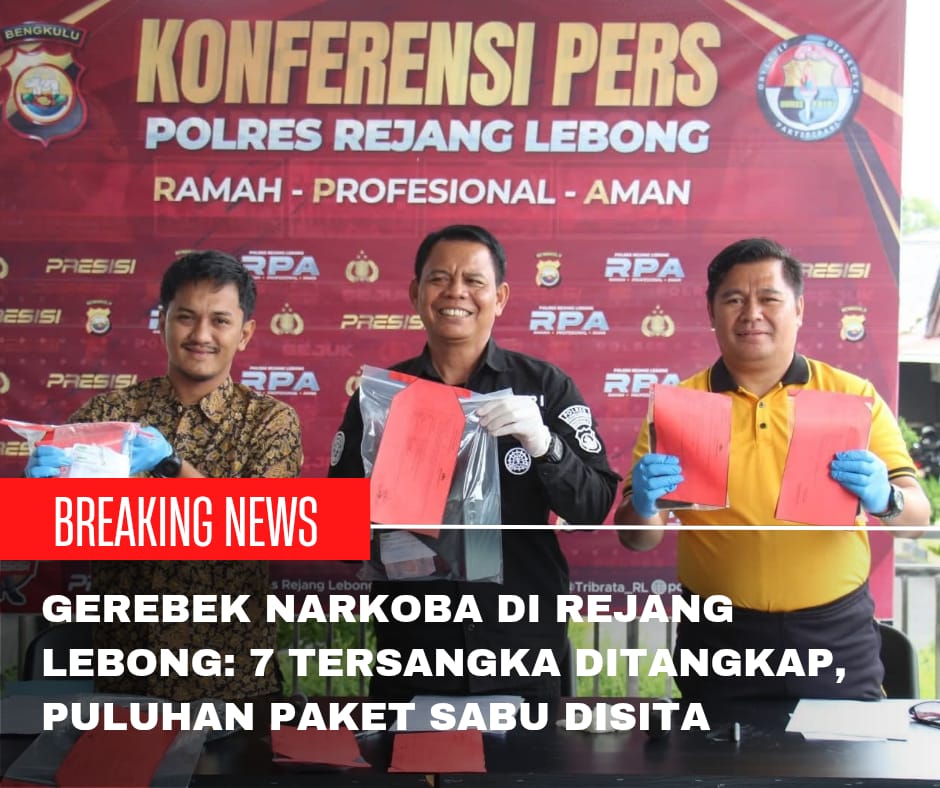 Polres Rejang Lebong menunjukkan keseriusannya dalam memberantas peredaran narkotika di wilayahnya. Dalam 12 hari, Sat Narkoba Polres Rejang Lebong berhasil membongkar lima kasus peredaran dan penyalahgunaan narkotika, dengan tujuh orang tersangka yang berhasil ditangkap(Photo dok ist)