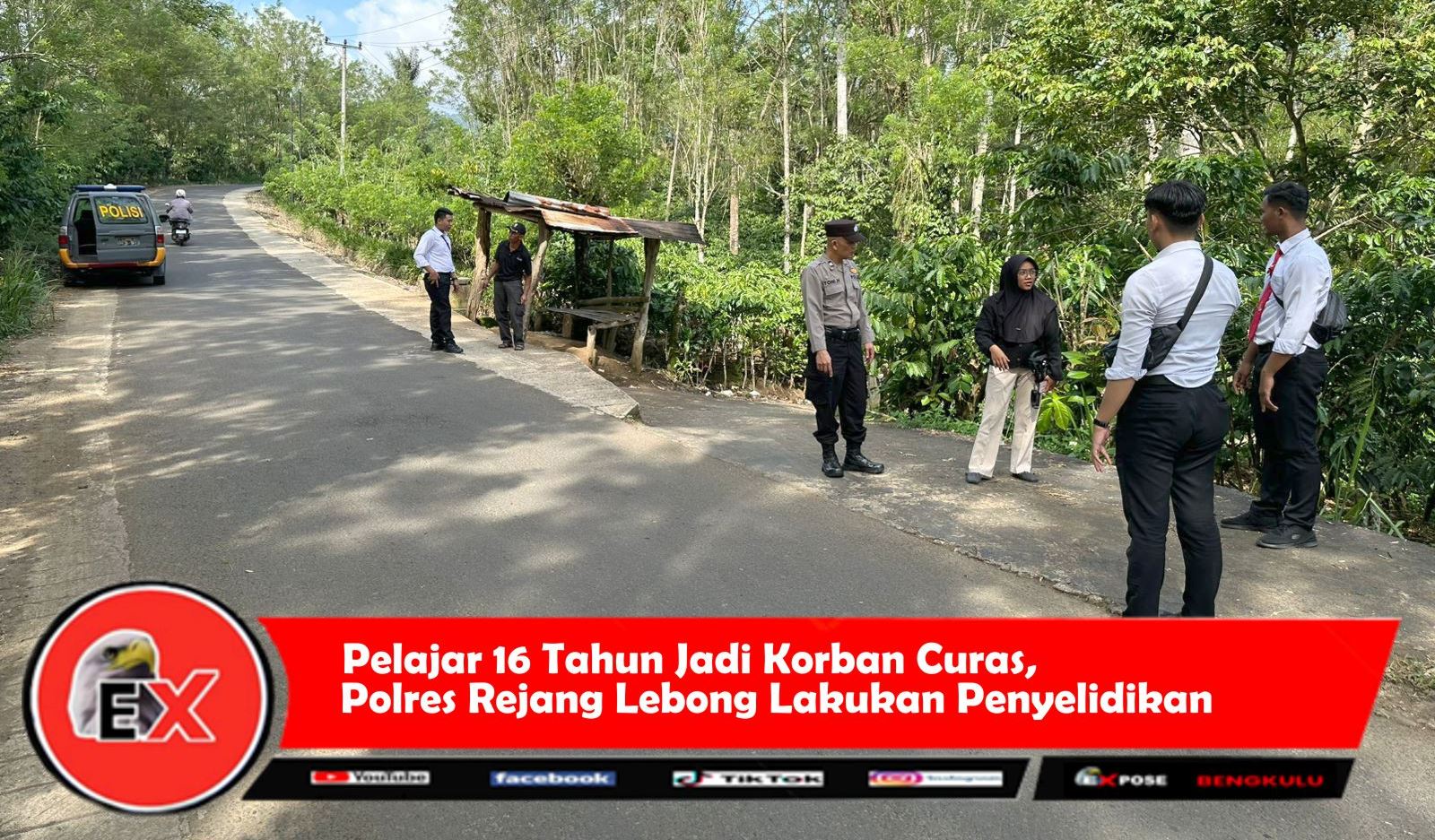 Kasus pencurian dengan kekerasan (curas) telah terjadi di Desa Tabarenah, Kecamatan Curup Utara, Kabupaten Rejang Lebong, Provinsi Bengkulu, pada Senin (26/1/2026) sekitar pukul 06.30 WIB. Korban, Putri Sunsan (16), seorang pelajar, menjadi korban pencurian sepeda motornya oleh tiga orang pelaku.(Poto dok ist)