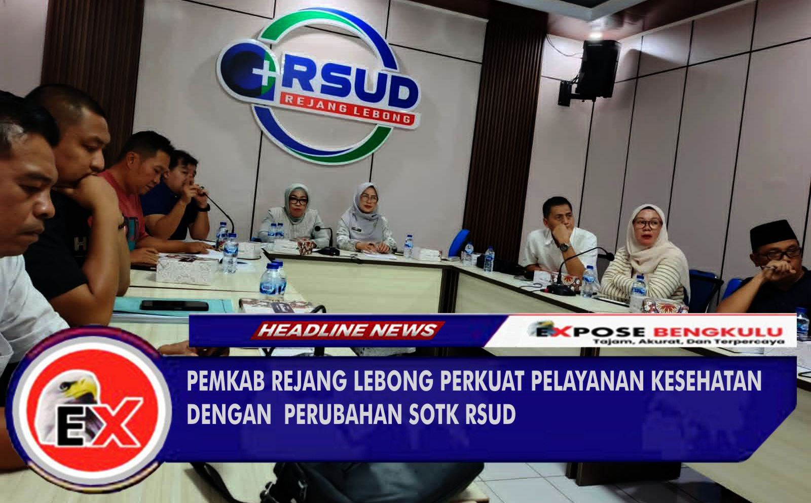 Pemkab Rejang Lebong menggelar Rapat Pembahasan Perubahan Struktur Organisasi dan Tata Kerja SOTK RSUD untuk tingkatkan pelayanan kesehatan, Jumat (6/2/2026).(Photo dok ist)