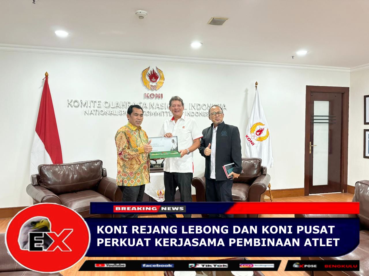 Ketua KONI Rejang Lebong, Juliansyah Yayan yang juga menjabat sebagai Ketua DPRD Rejang Lebong, melakukan silaturahmi dan audiensi dengan Sekretaris Jenderal KONI Pusat, Drs. Tb. Lukman Djajadikusumaa, di Kantor KONI Pusat, Jakarta, Selasa (3/2/2026)
