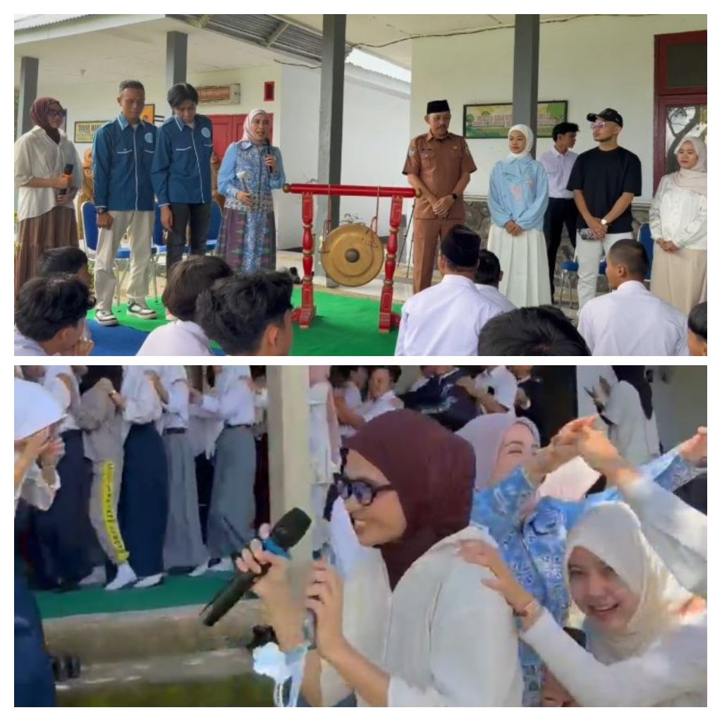 Pera Hariyani menyempatkan diri berkunjung ke Sekolah Luar Biasa (SLB) Negeri 01 Curup Selatan, dalam acara kepedulian sosial dan penciptaan ruang interaksi inklusif bagi anak-anak berkebutuhan khusus.(Dok red)