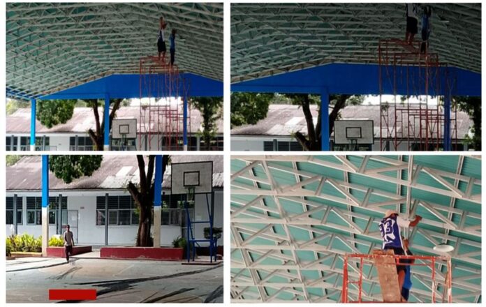 Komitmen TNI dalam mendukung dunia pendidikan kembali ditunjukkan Kodim 0409/Rejang Lebong melalui rehabilitasi lapangan basket di SMAN 1 Rejang Lebong.(Photo dok ist)