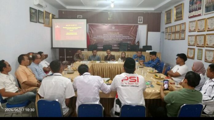 Dewan Pimpinan Cabang Partai Solidaritas Indonesia (PSI) Kabupaten Rejang Lebong resmi membuka jalur koordinasi dengan Komisi Pemilihan Umum (KPU) Rejang Lebong. Langkah awal itu ditandai dengan audiensi di Kantor KPU Rejang Lebong, Rabu (17/6/2026).(Photo dok eposebengkulu.com)